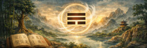 Xun trigram symbol in the Bagua representing wind, wood, and gradual influence