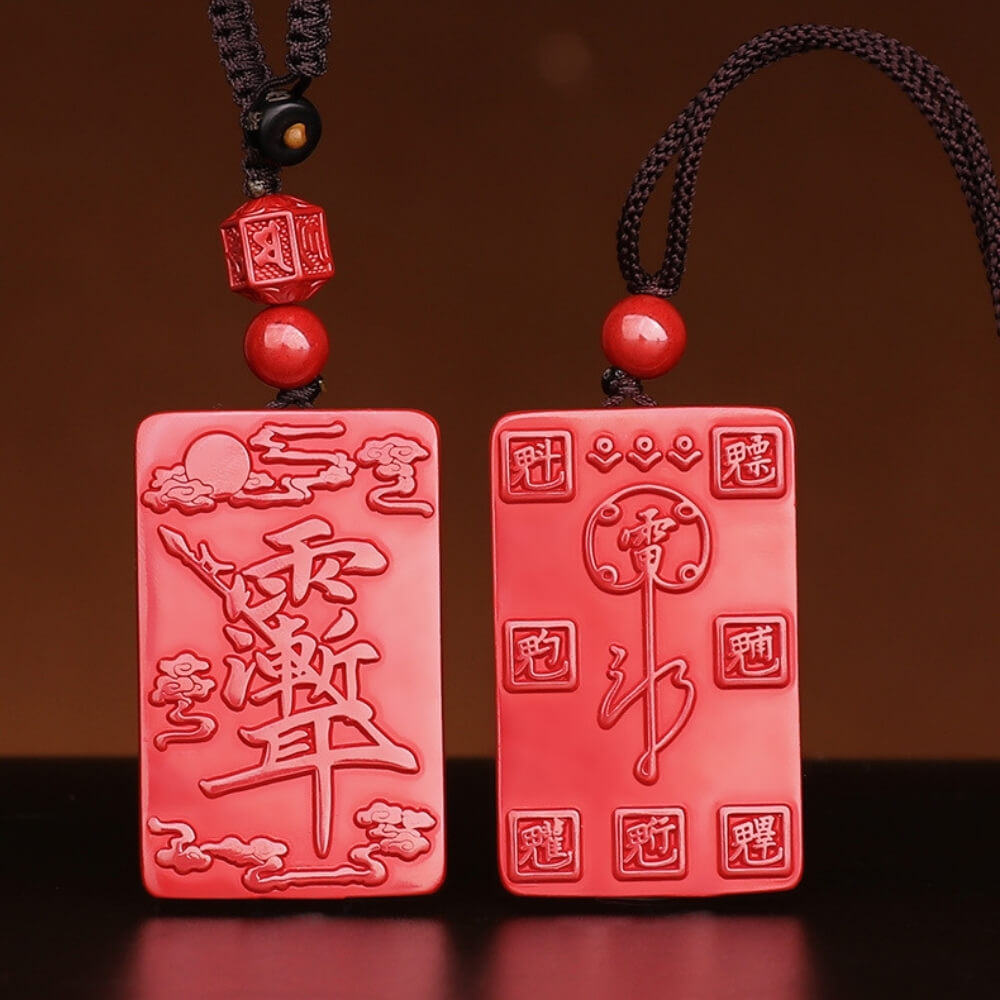 Daoist cinnabar pendant necklace for symbolic protection and daily wear