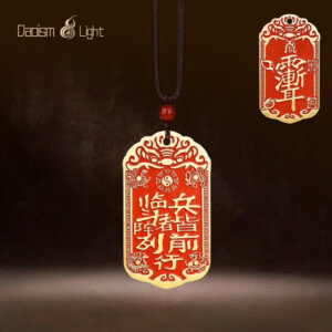 Daoism Light brass Zi Wei Hui Nine Mantra pendant for daily carry