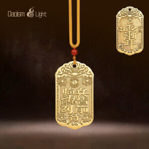 Daoism Light brass Zi Wei Hui Nine Mantra pendant for daily carry