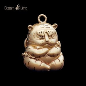 Daoism Light brass tiger key charm zodiac tiger accessory