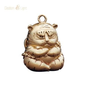 Daoism Light brass tiger key charm zodiac tiger accessory