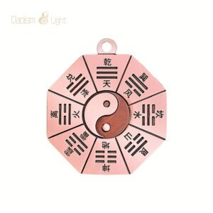 Daoism Light copper Taiji Bagua keychain pendant with double-sided design