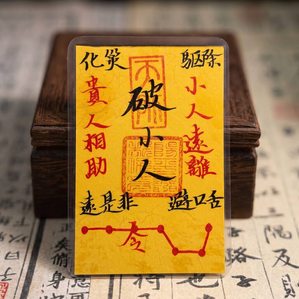 Daoism Light handwritten anti-gossip fu talisman with cinnabar seal