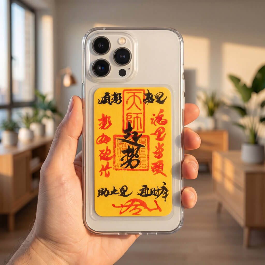 Rising Momentum fu talisman for bag phone case or car