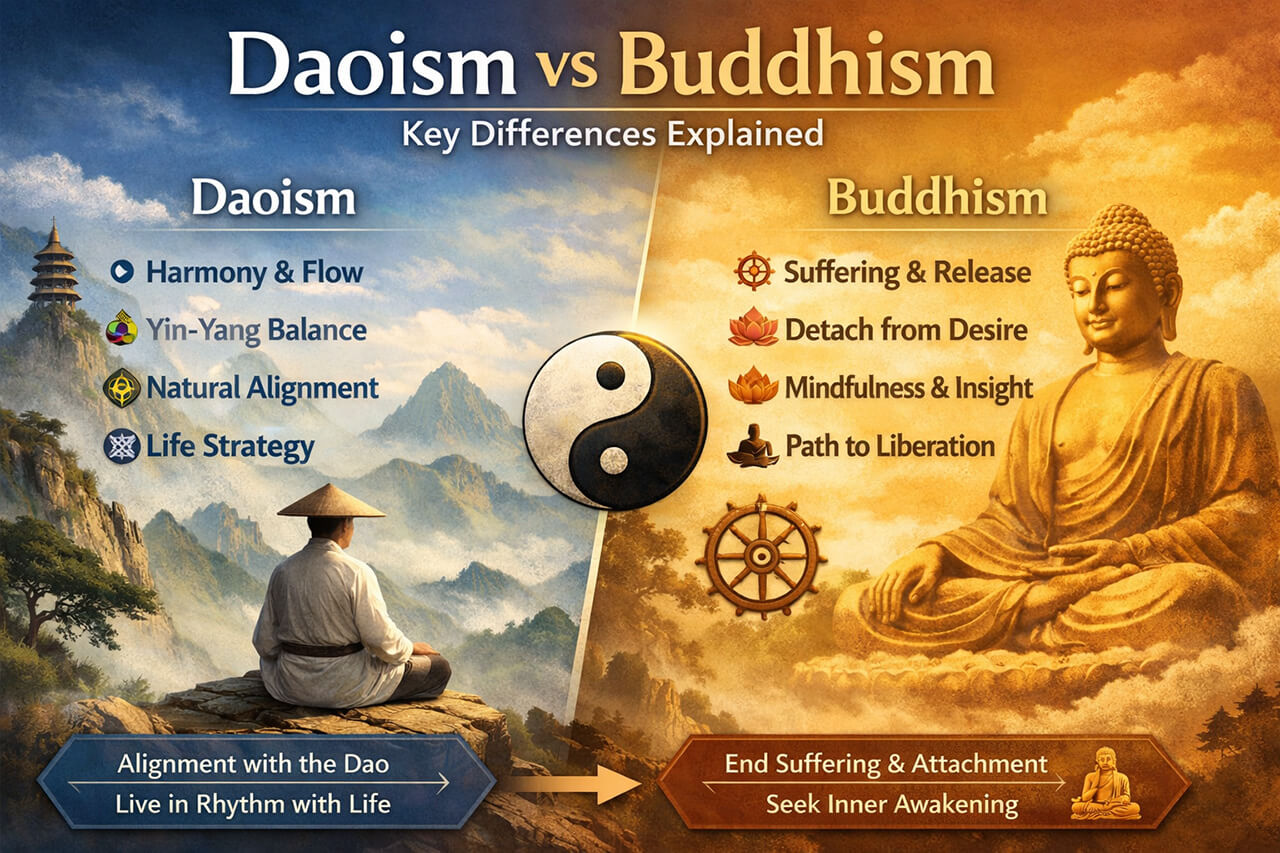 Daoism Vs Buddhism: Key Differences In Practice, Belief, And Life ...