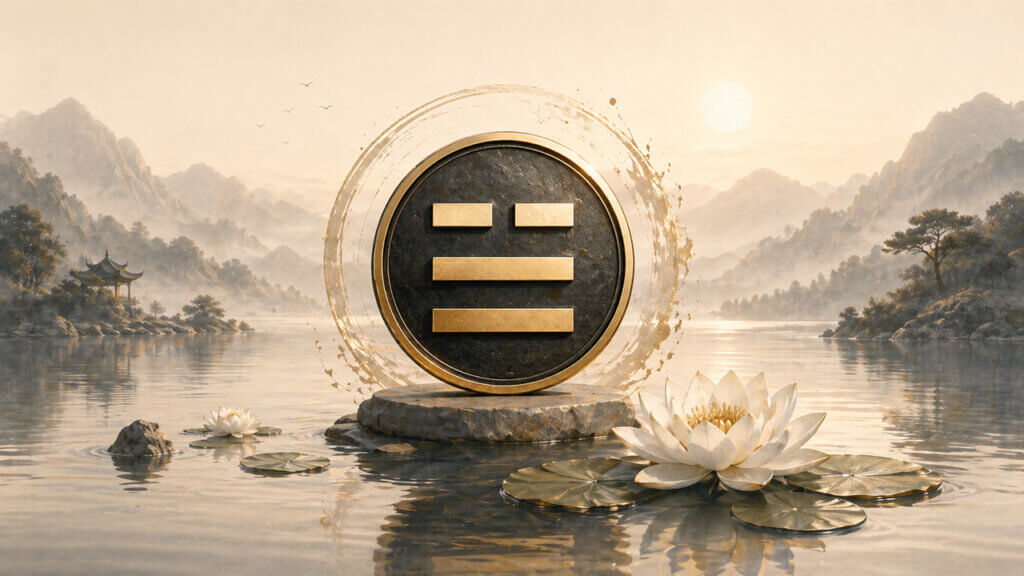 An illustration explaining the Dui Trigram meaning through Daoist Bagua Lake symbolism and Metal energy