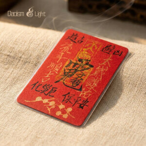 Daoism Light handwritten Tai Sui blessing fu talisman with cinnabar seal