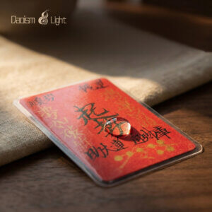handwritten Chinese blessing talisman with calligraphy
