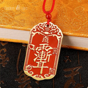Zi Wei Hui pendant in solid brass and brass with cinnabar
