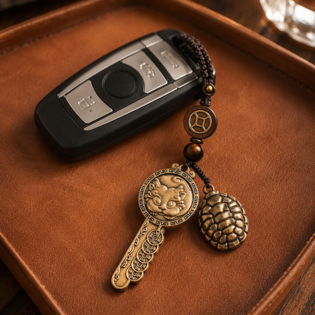 Pixiu keychain charm for car keys and bags