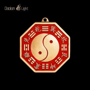 Daoism Light brass Five Elements Taiji Bagua mirror-style charm