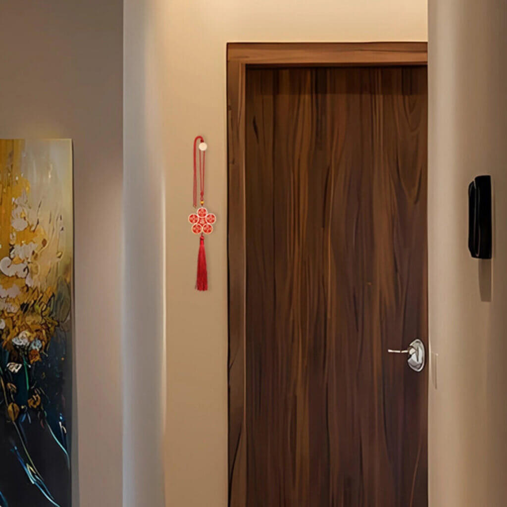 Brass auspicious hanging charm for home entrance shop decor and zen room
