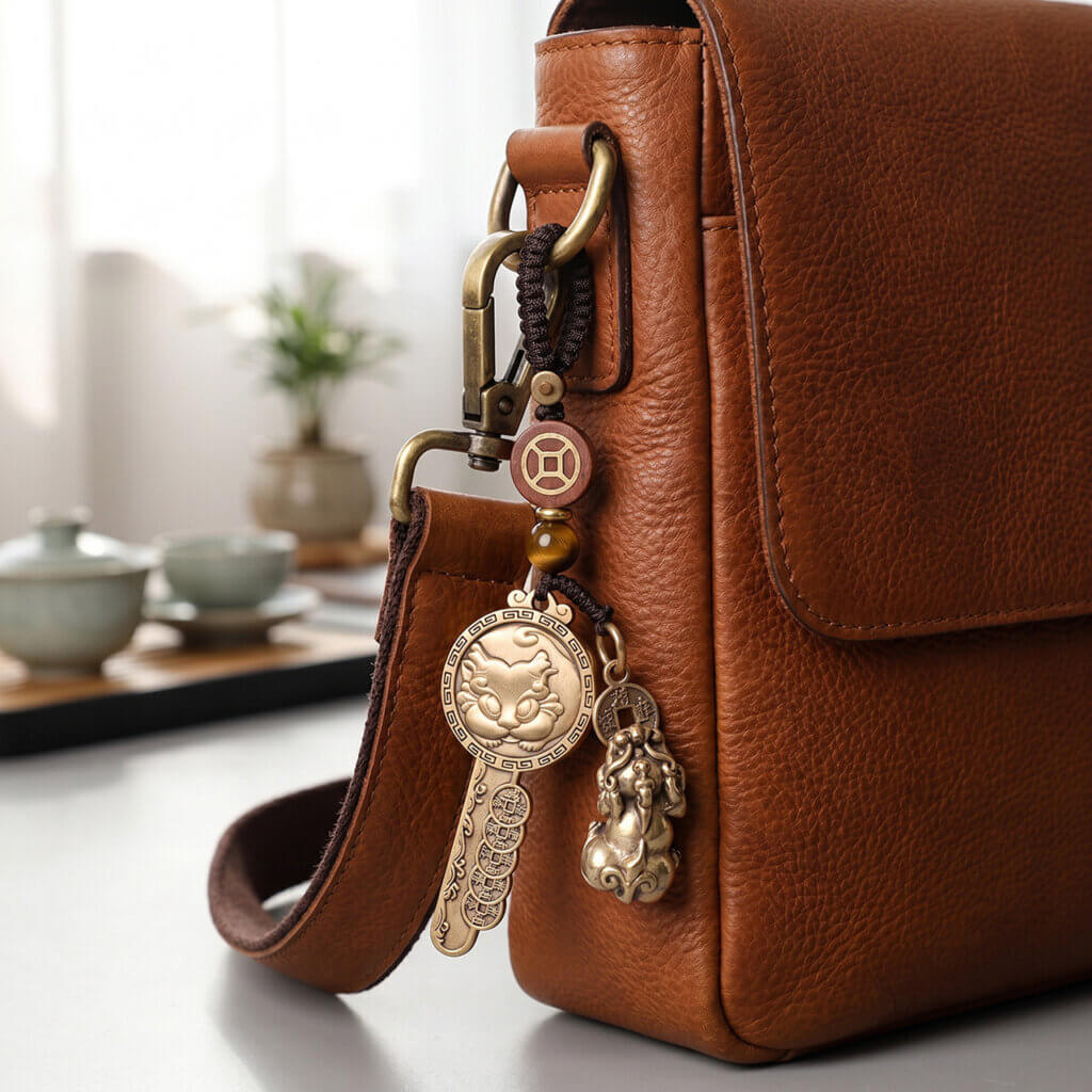 Pixiu keychain charm for car keys and bags