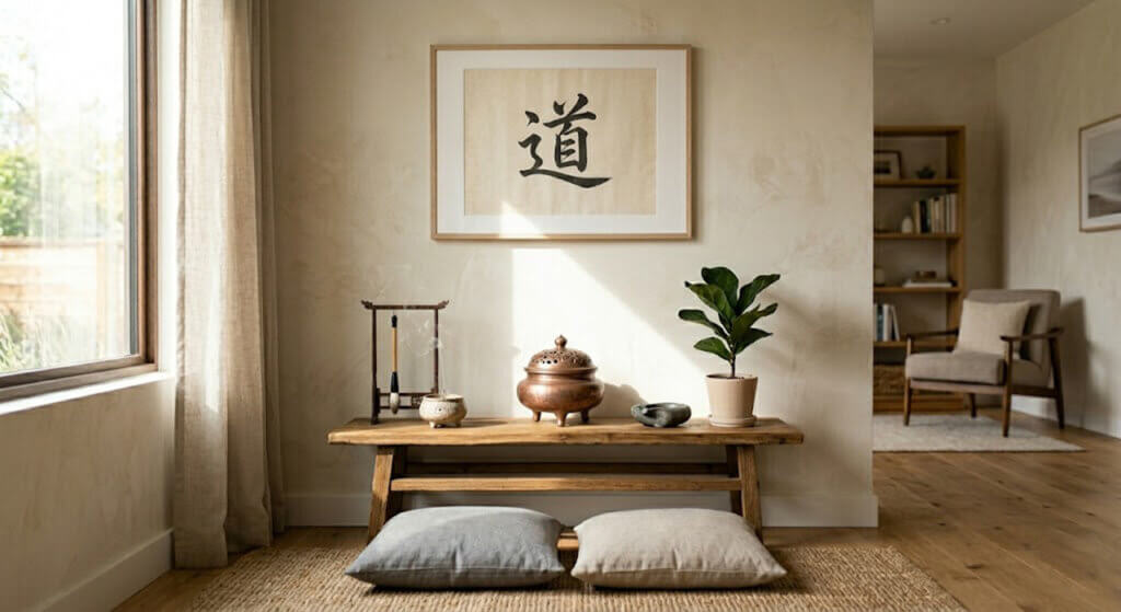 Daoist Home Decor Placement: Taoist Wall Decor Guide 3 Daoist home decor placement with Taoist wall decor in a modern home