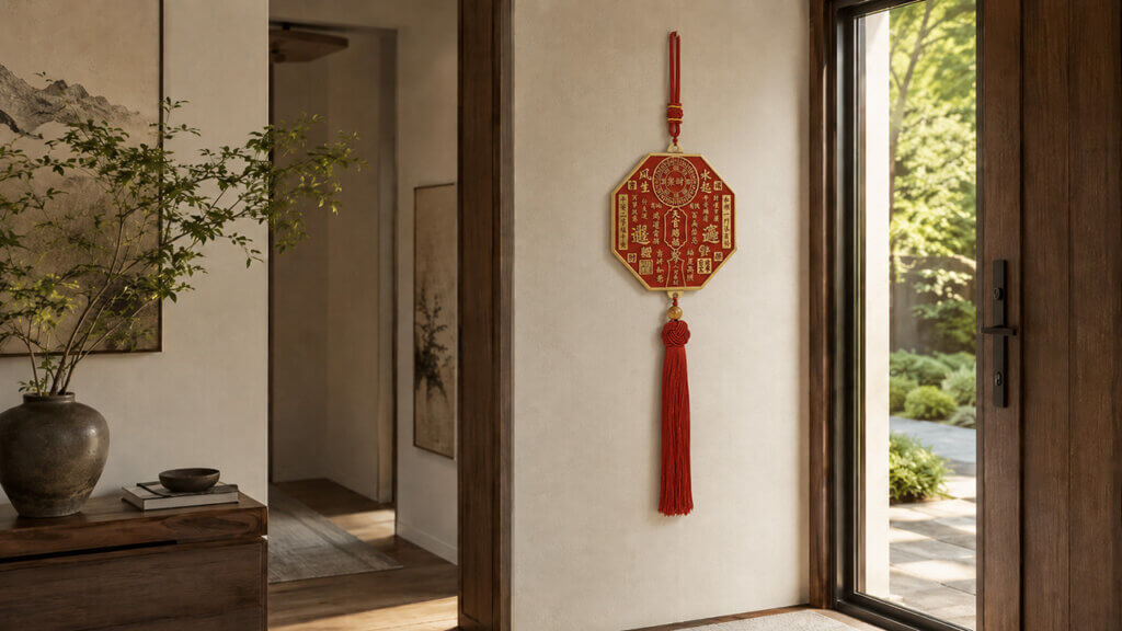Daoist Home Decor Placement: Taoist Wall Decor Guide 1 Daoist home decor placement with Taoist wall decor in a modern entryway