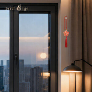 Double-sided brass plum blossom Five Emperor Coin door charm with traditional wealth and balance symbols
