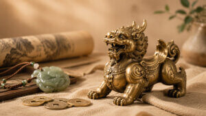 Pixiu story and mythology as a Chinese wealth symbol in traditional culture