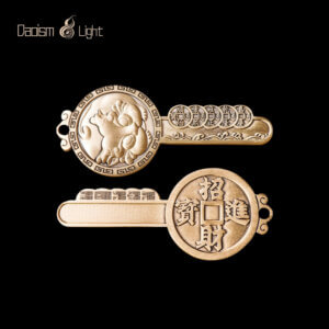 Daoism Light brass Pixiu key pendant and charm collection
