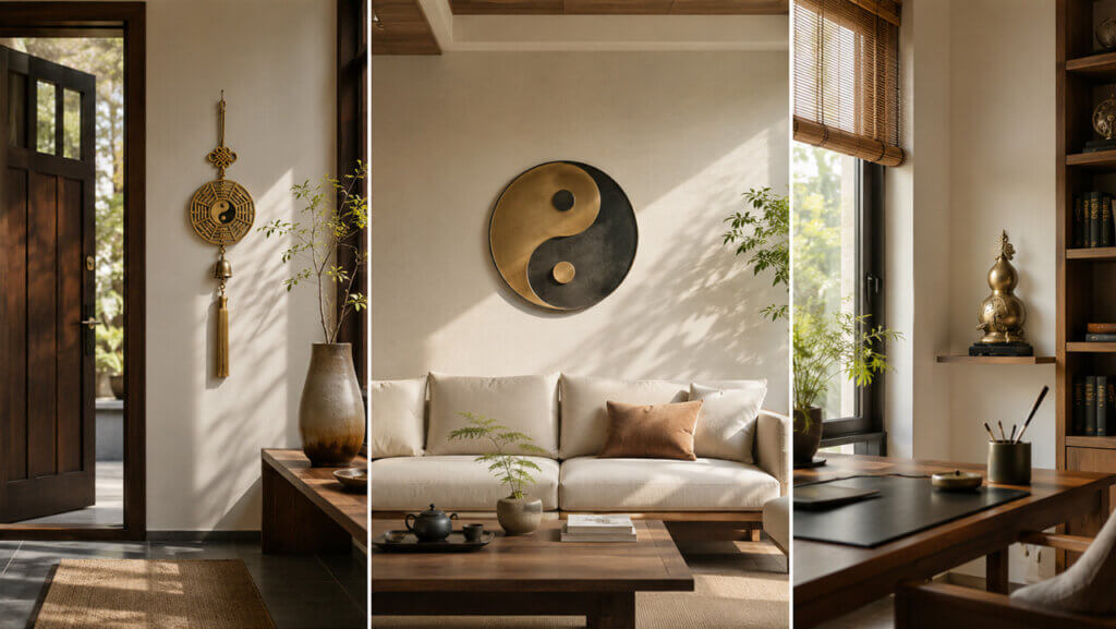 Daoist Home Decor Placement: Taoist Wall Decor Guide 4 Taoist wall decor placement in entryway living room and study