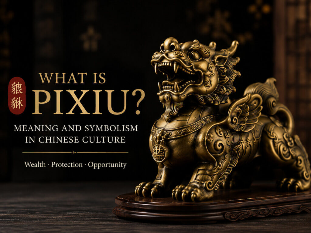 What Is Pixiu meaning and symbolism in Chinese culture, shown as a refined Chinese guardian ornament