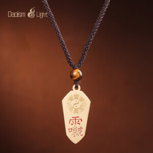 Bagua Thunder Deity brass pendant g