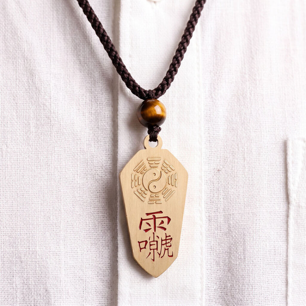 Bagua Thunder Deity Talisman Brass Keychain Pendant
