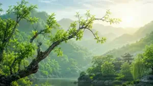 Wood Element balance in life represented through growth, direction, and calm daily rhythm