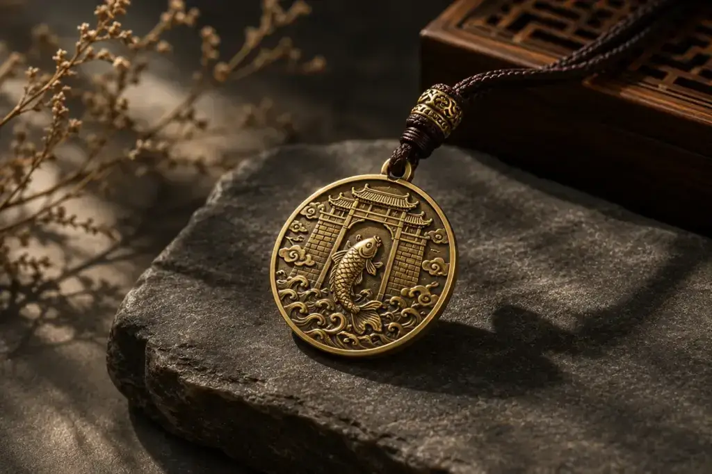 Wu Xing Metal Element symbolism expressed through handcrafted brass objects, engraving, and refined material design