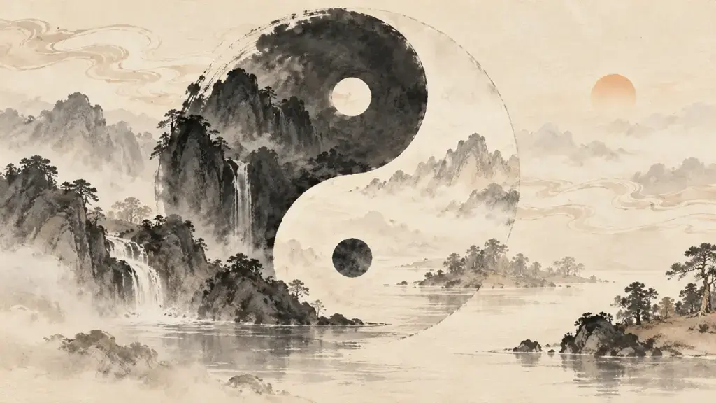 Taiji meaning represented by a traditional Taijitu symbol in Daoist and Chinese philosophy